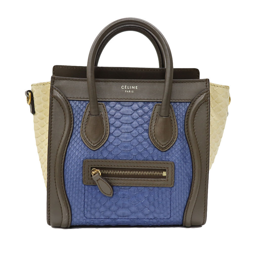 Celine Luggage Shopper Two Tone Python Leather - image 1